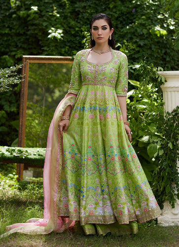 FARAH TALIB AZIZ - Limees Kalidaar With Dupatta  (3PC)