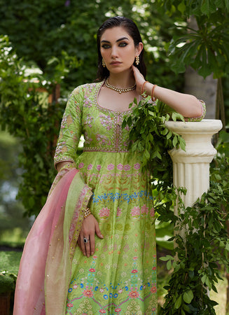 FARAH TALIB AZIZ - Limees Kalidaar With Dupatta  (3PC)