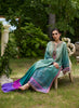 FARAH TALIB AZIZ - Leisha Teal Ombre Shirt And Dupatta (3PC)