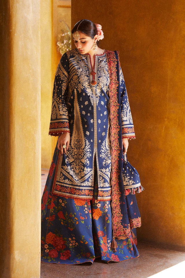 HUSSAIN REHAR ZAIBA EID STITCHED LAWN '24 - NEELOFAR