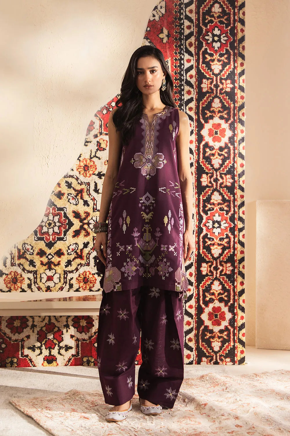 Rozana Collection SS '26 Drop I - Embroidered Suit | E4029/103/403
