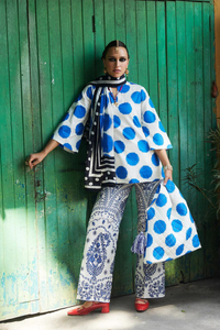 JUGNU BY HUSSAIN REHAR WOMENWEAR SS'24- INKWELL-BLUE