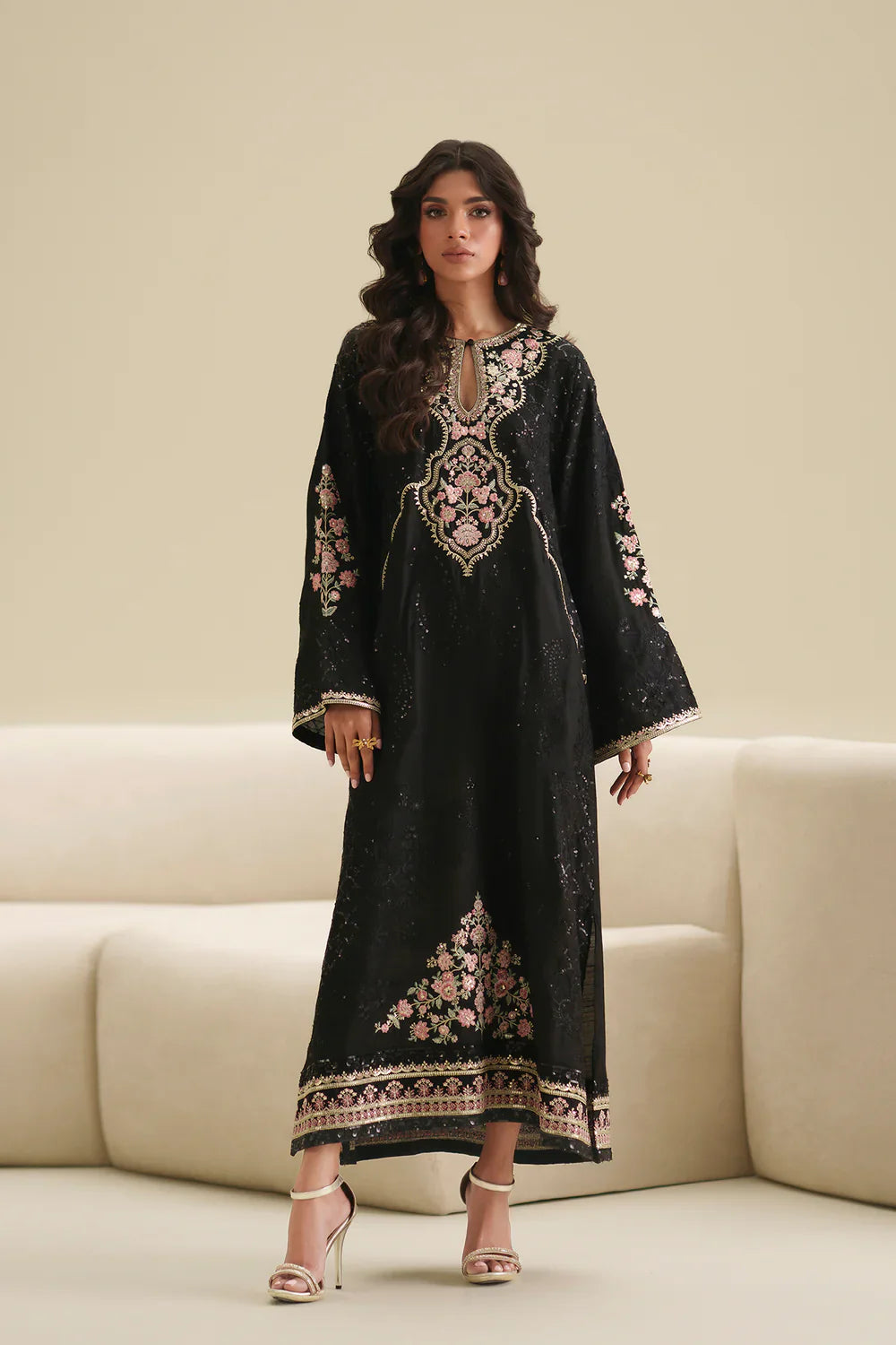 Women Boutique SS'26 Drop III - Embroidered Kaftan | E1088/104/902