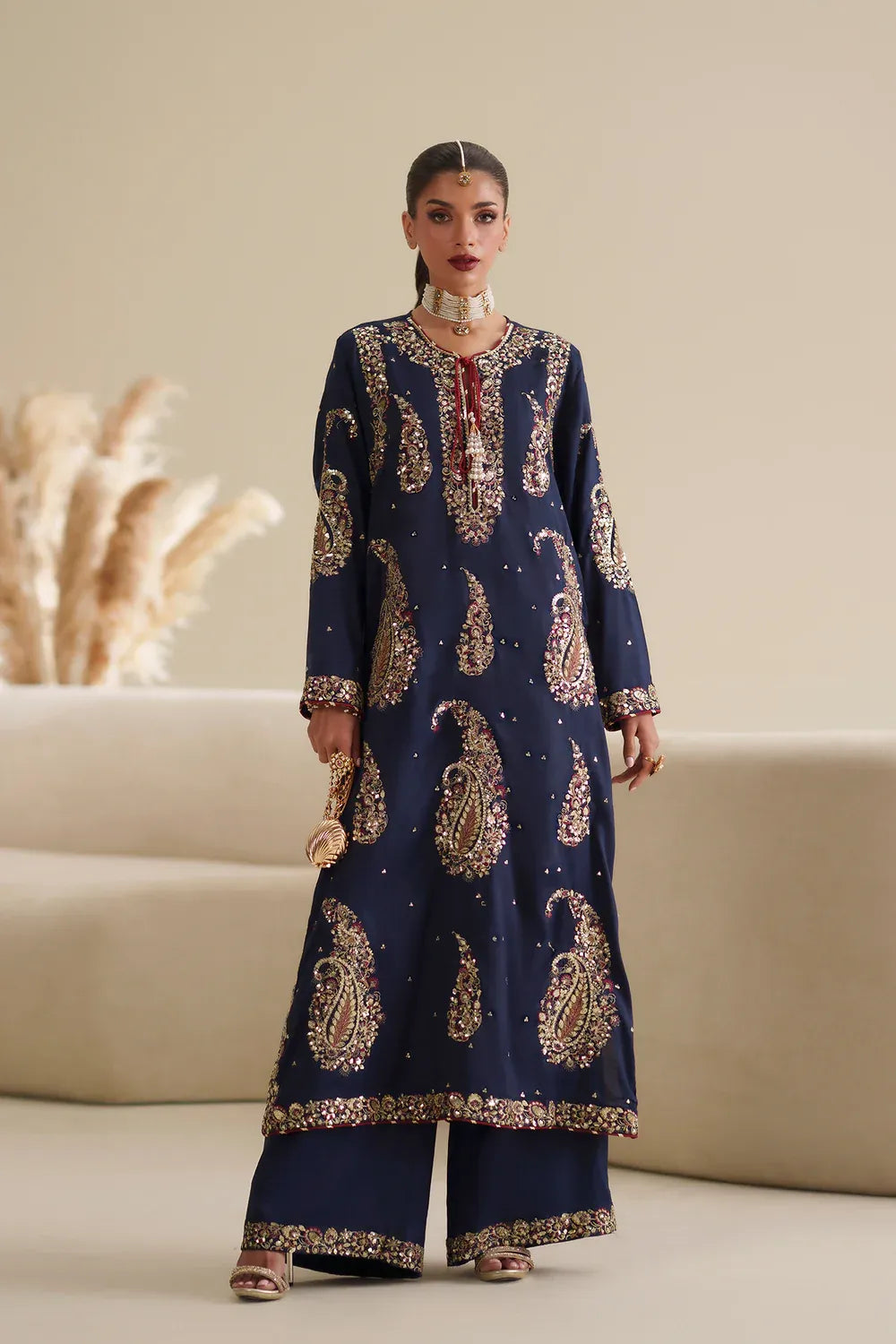 Women Boutique SS'26 Drop III - Embroidered Suit | E1090/104/623