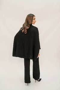 Sabiha Black Textured Suit