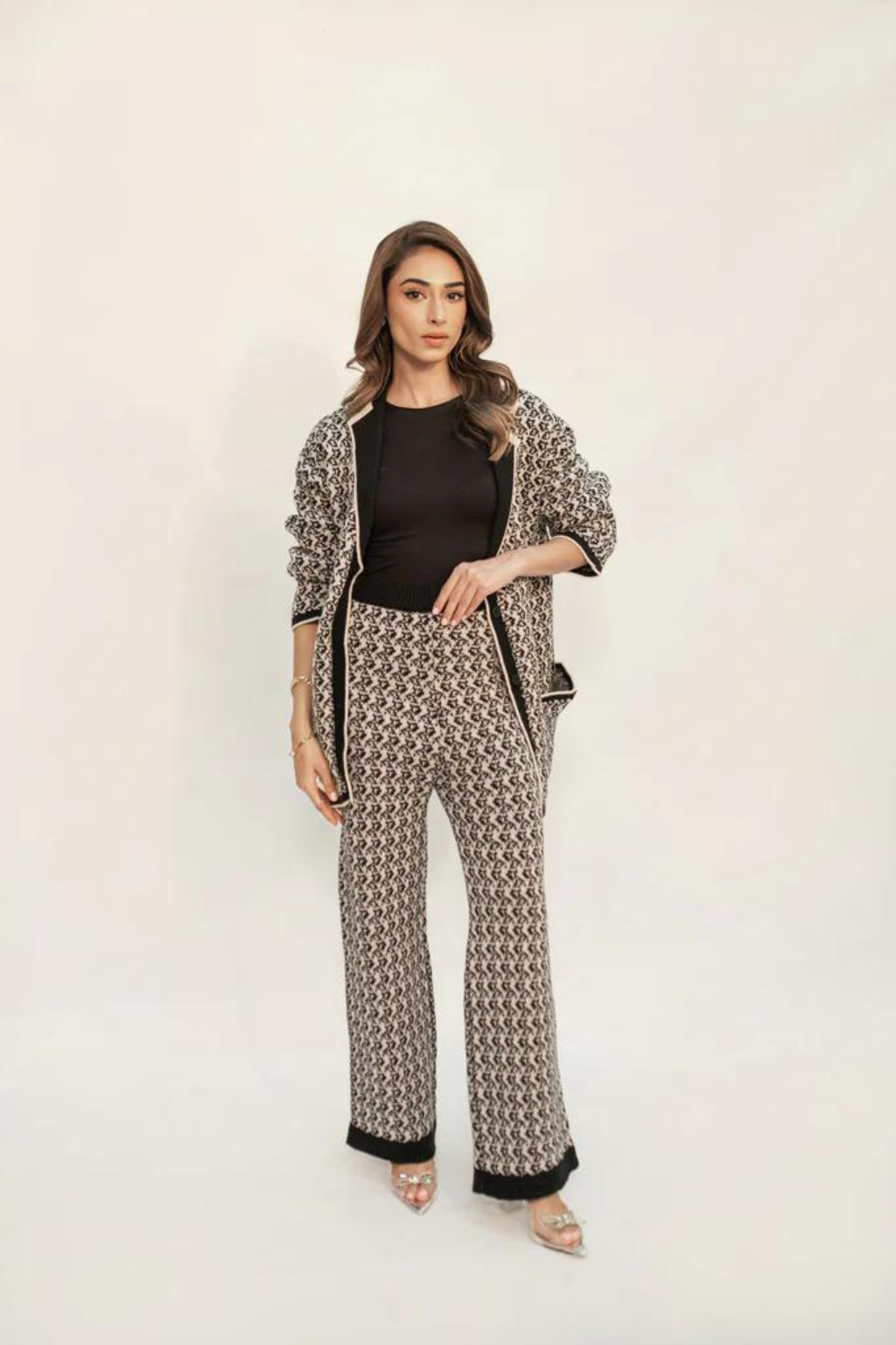 Layla Black & White Knit Suit - second image