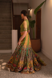 AMMARA KHAN RONAQ'25- Multi Kali Lehnga Choli (D-06)