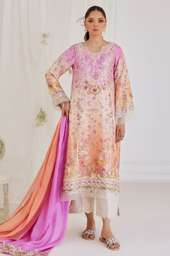 FARAH TALIB AZIZ TARA EID LUXE'24- MAURA OMBRE SHIRT AND DUPATTA (3pc)