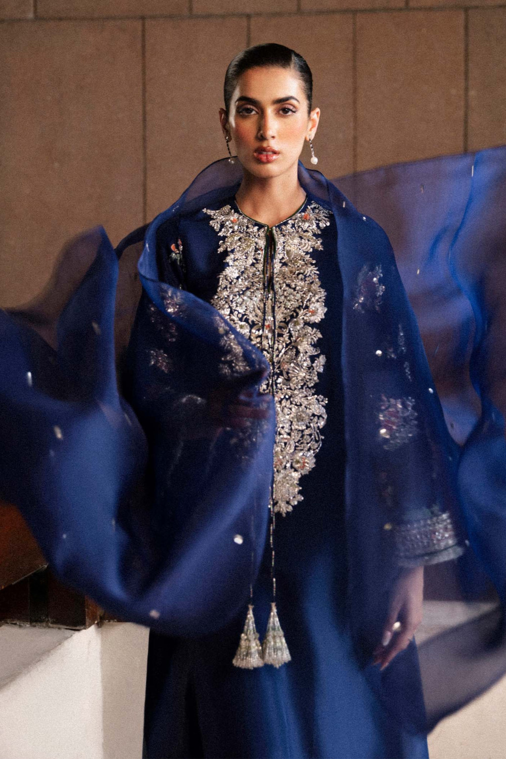 HUSSAIN REHAR LUXURY PRET EID EDIT'24- SAXE - second image