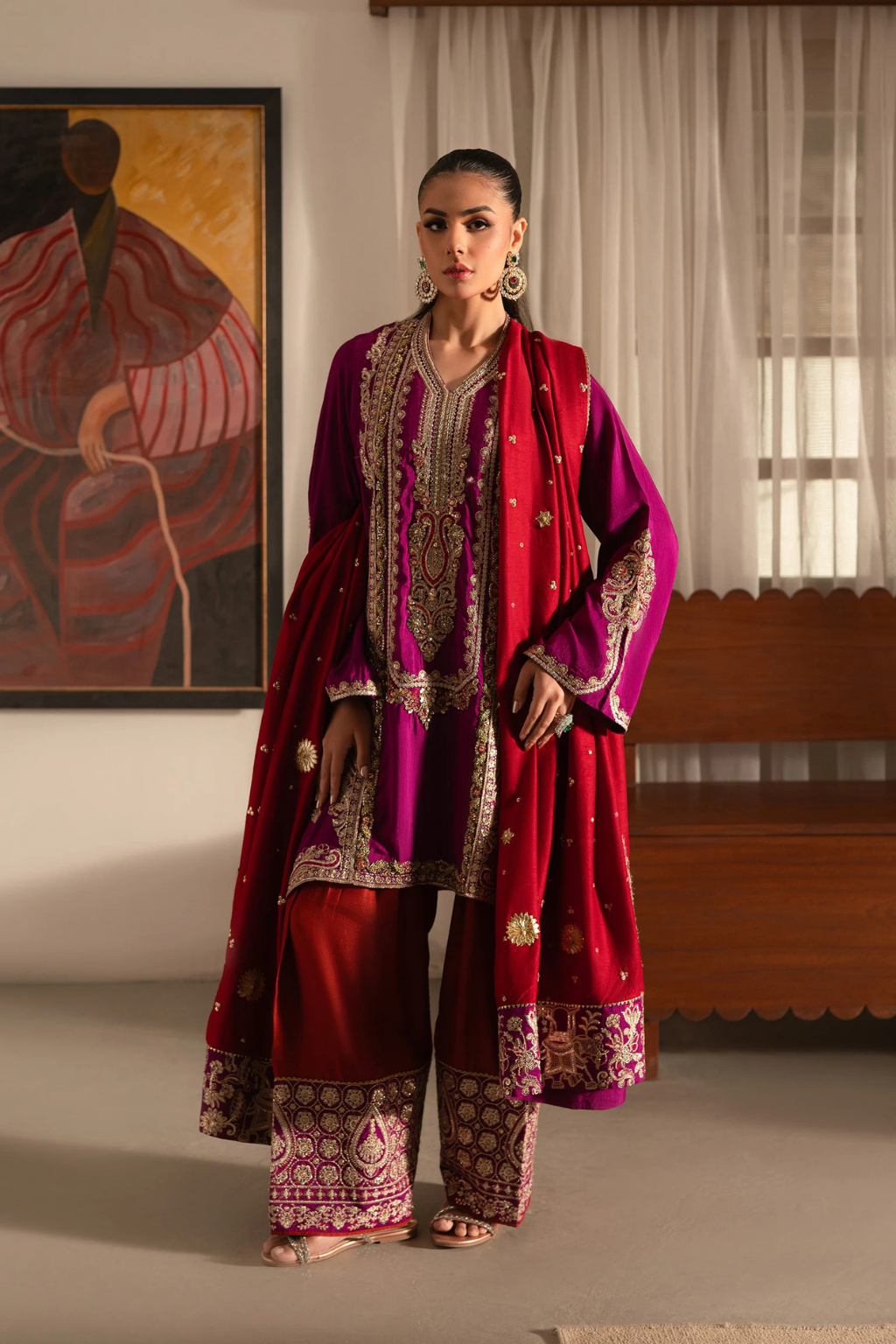 AMMARA KHAN RONAQ'25- Eastern Boho Glam Set (D-07) - second image
