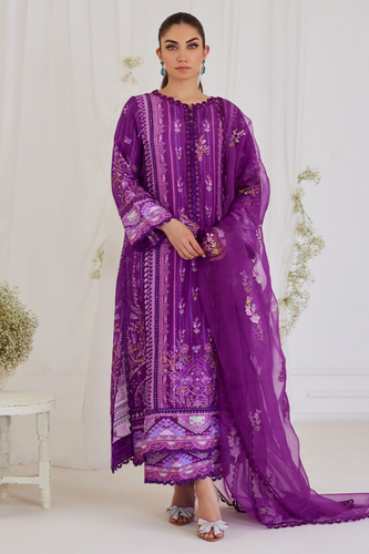 FARAH TALIB AZIZ TARA EID LUXE'24-  
LIGIA PLUM SHIRT AND DUPATTA (3pc)