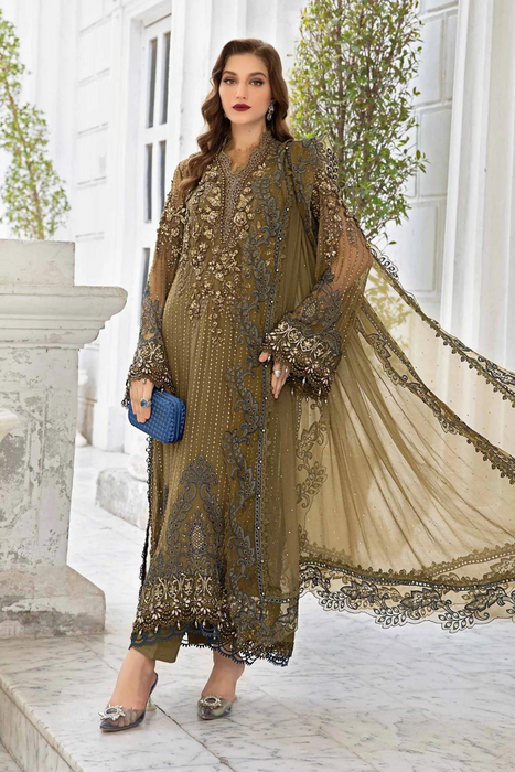 Unstitched Embroidered Chiffon Suit | MPC-24-108