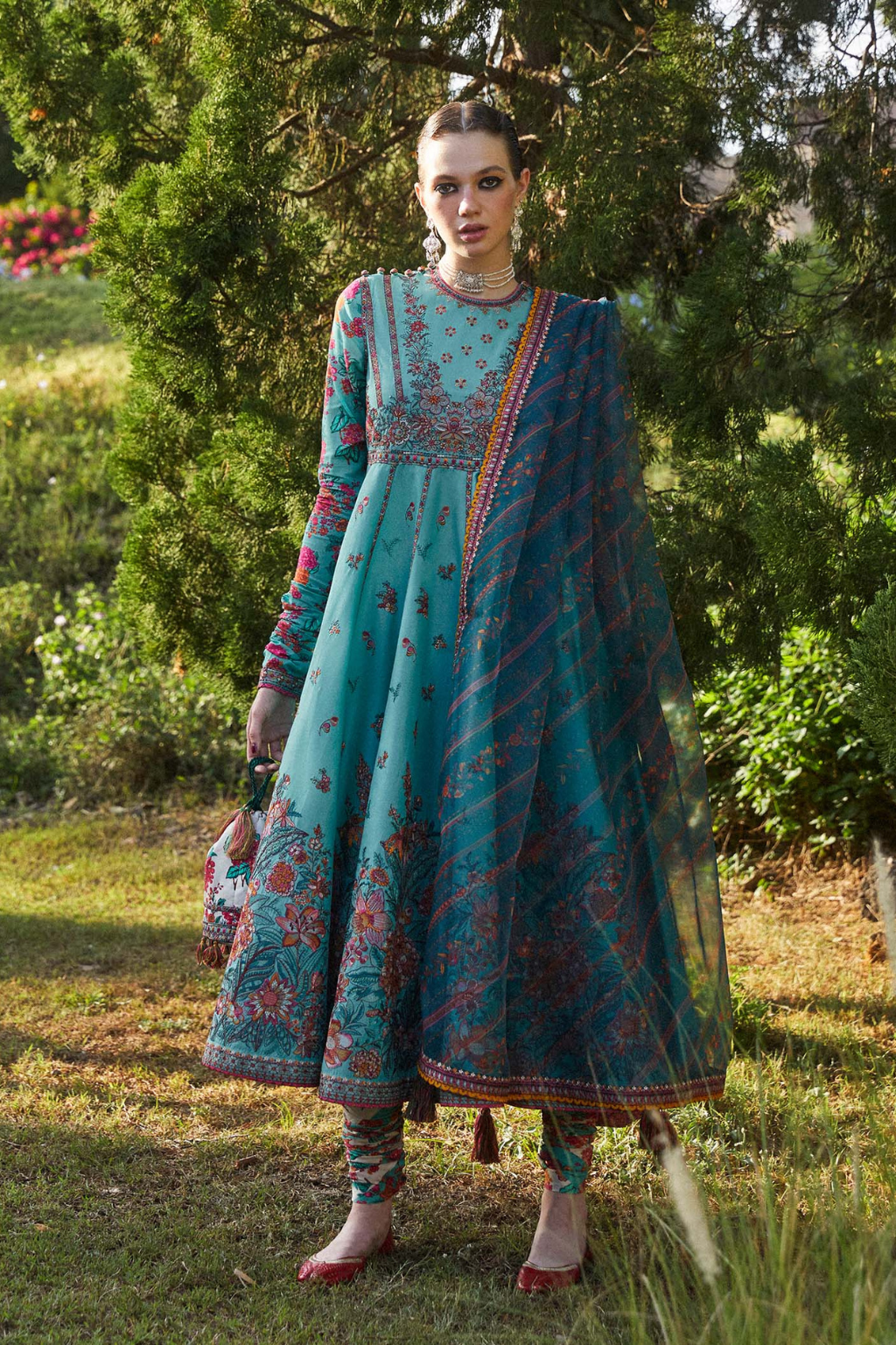 HUSSAIN REHAR ZAIBA EID STITCHED LAWN '24 - JHEEL