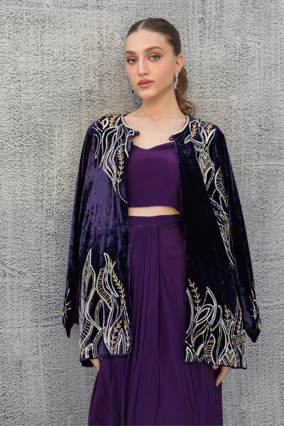 VELVET VELOUR'24- INDIGO (2PC)