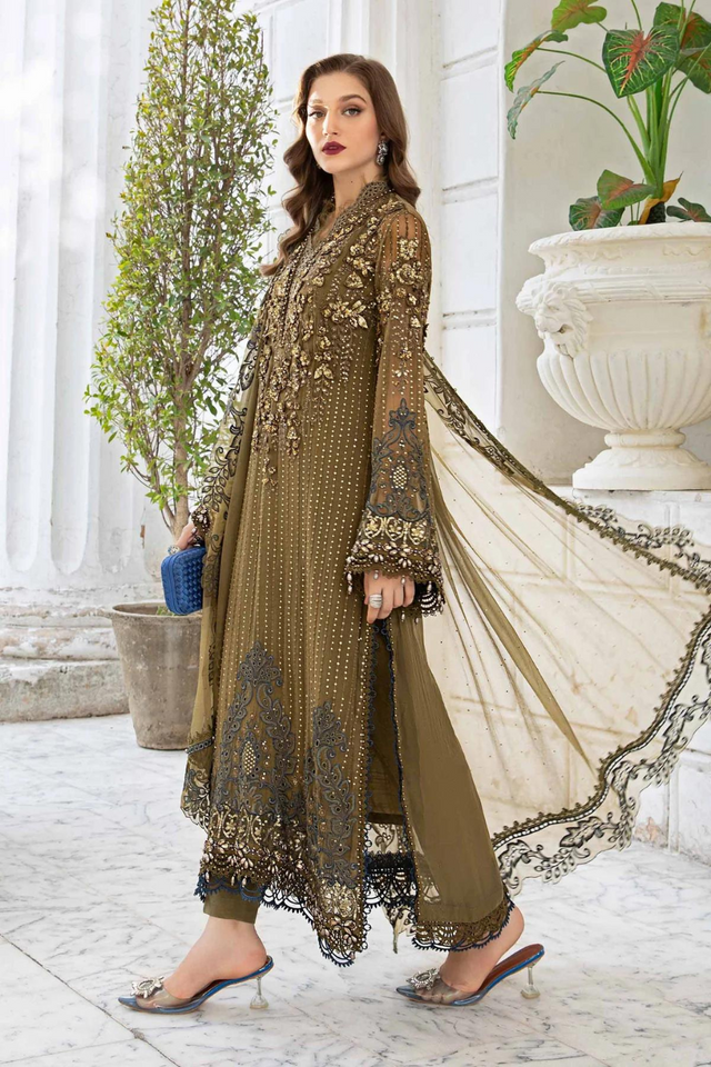 Unstitched Embroidered Chiffon Suit | MPC-24-108