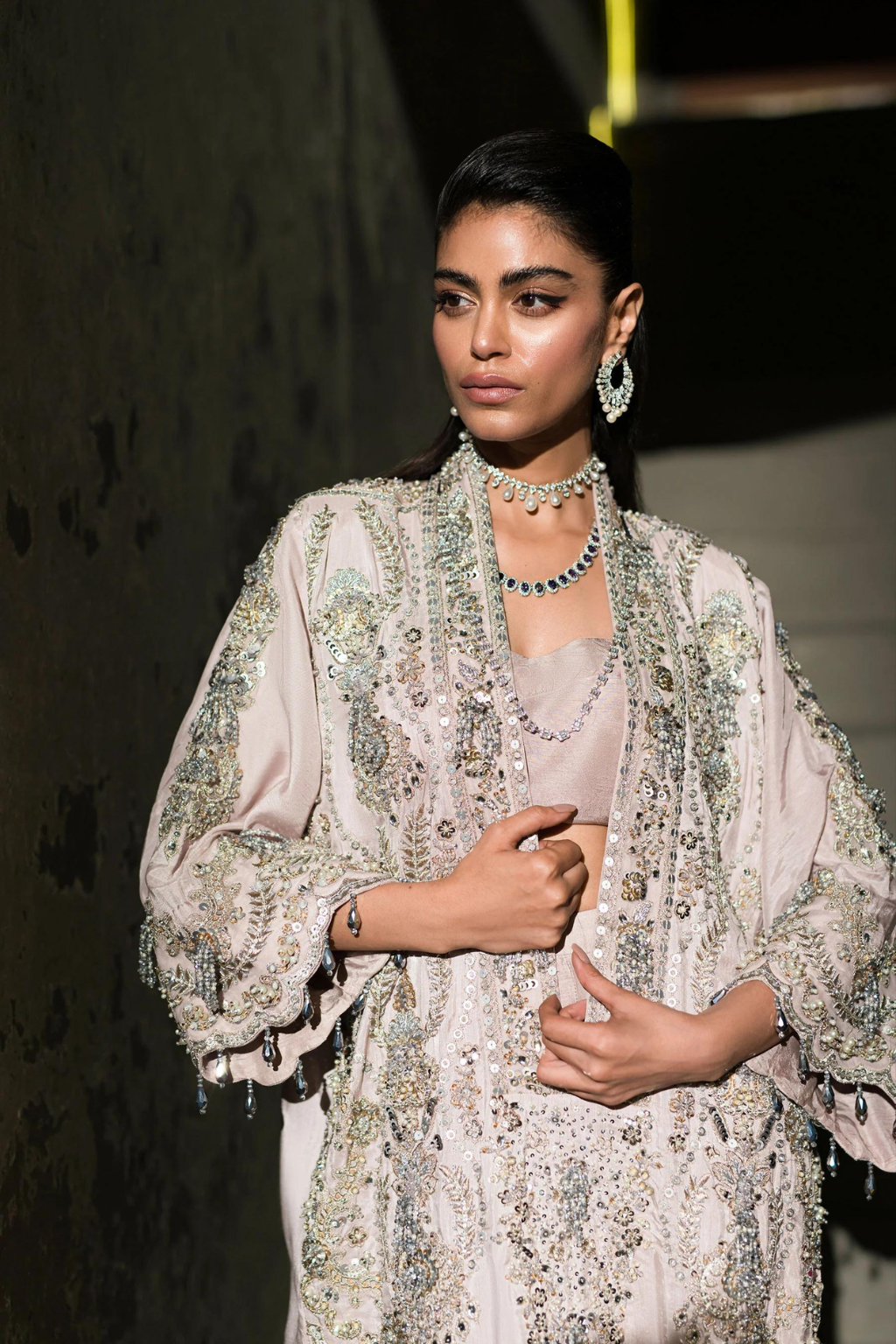 AMMARA KHAN LILY'24- BOXY JEWELLED TUNIC (D-10) - second image