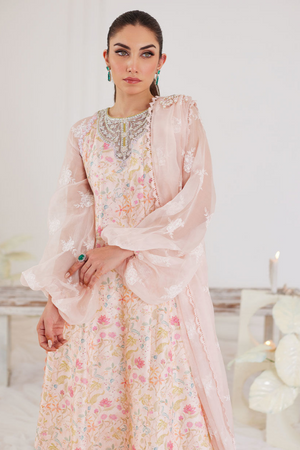 FARAH TALIB AZIZ TARA EID LUXE'24- RAMONA SHIRT WITH PRE-DRAPED DUPATTA (3pc)