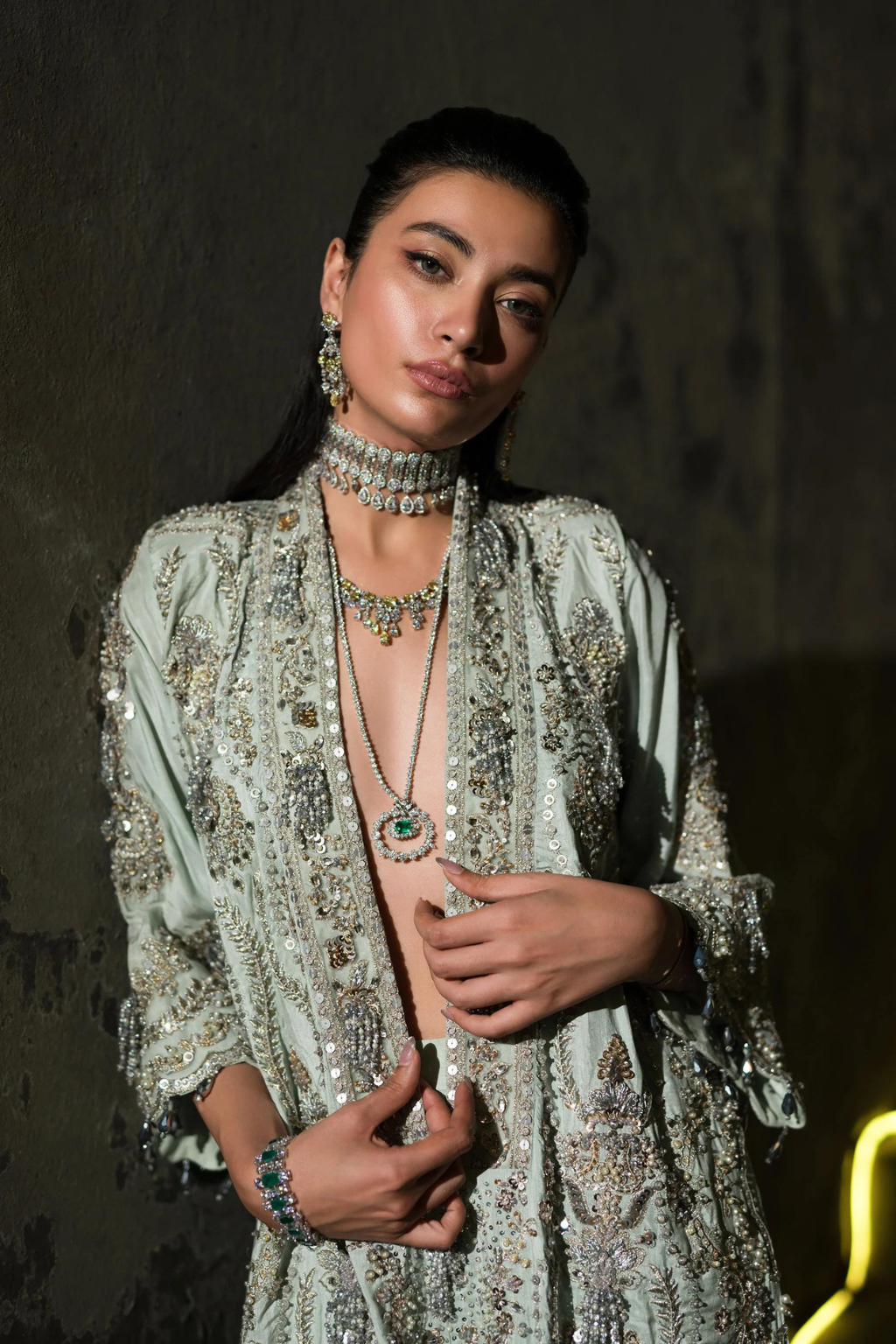 AMMARA KHAN LILY'24- BOXY JEWELLED TUNIC (D-11) - second image