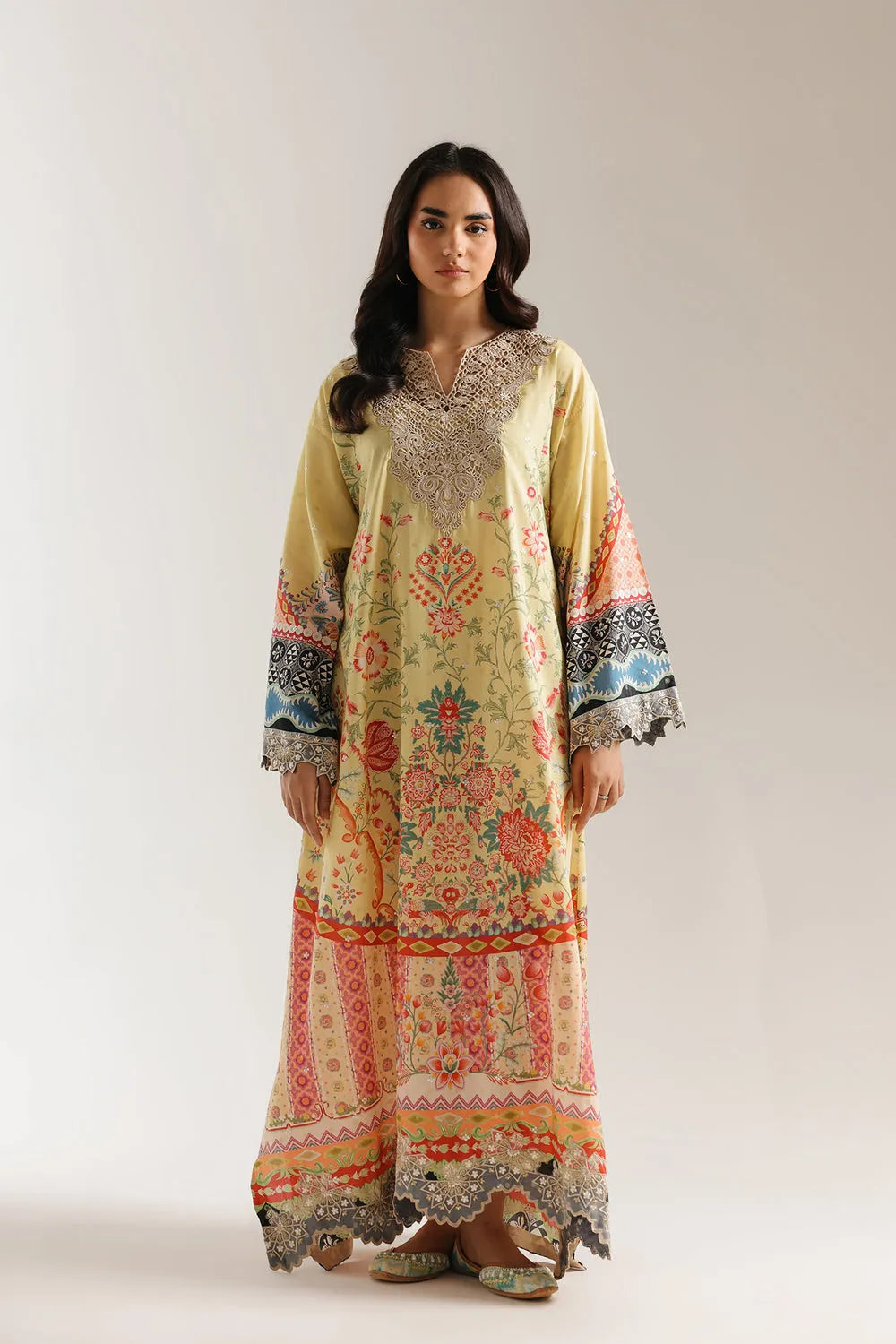 Rozana Collection SS '26 Drop I - Embroidered Kaftan | E4119/103/105