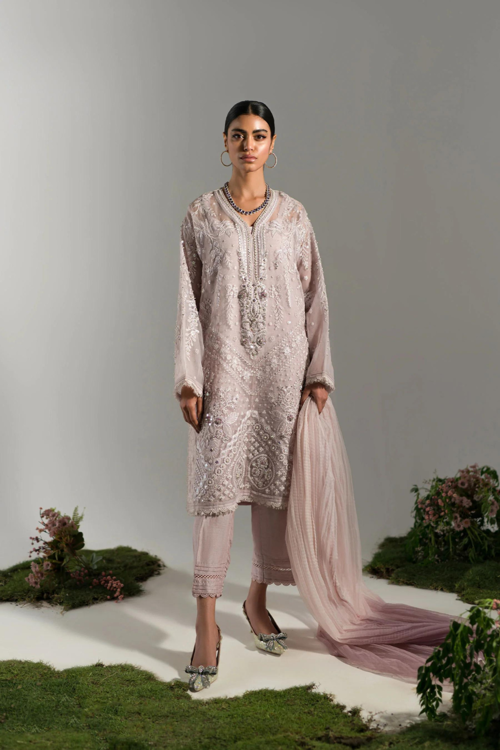 AMMARA KHAN LILY'24- LILAC DUSK EMBROIDERED SET (D-05)