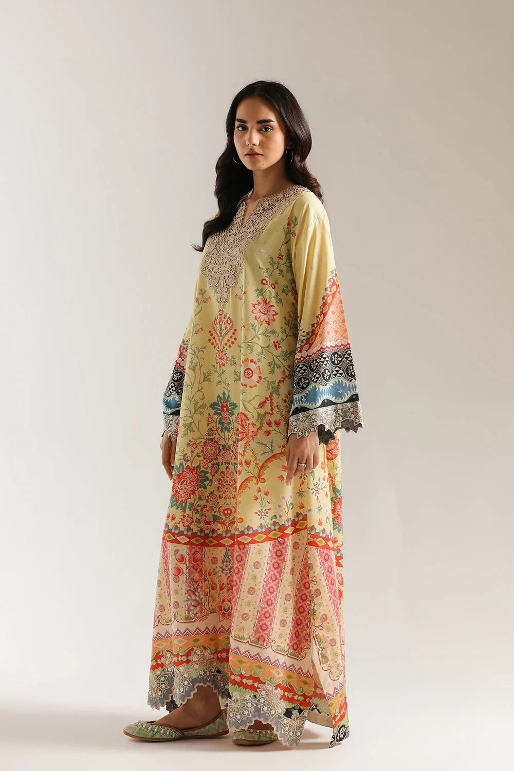 Rozana Collection SS '26 Drop I - Embroidered Kaftan | E4119/103/105 - second image