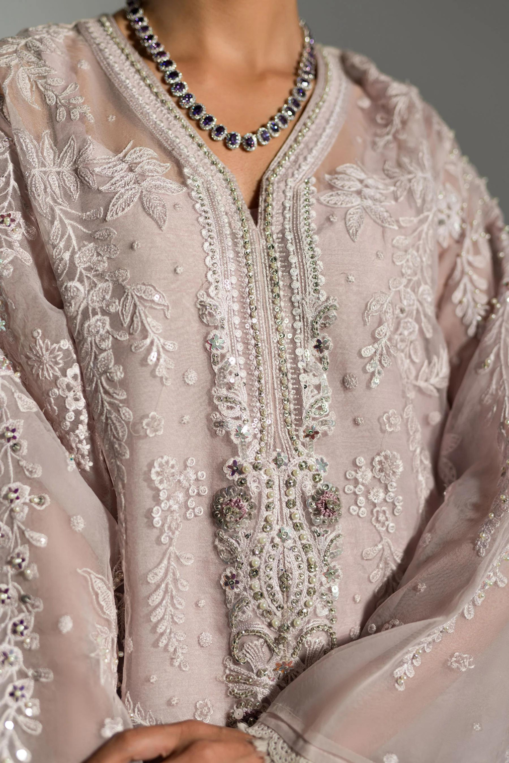 AMMARA KHAN LILY'24- LILAC DUSK EMBROIDERED SET (D-05) - second image