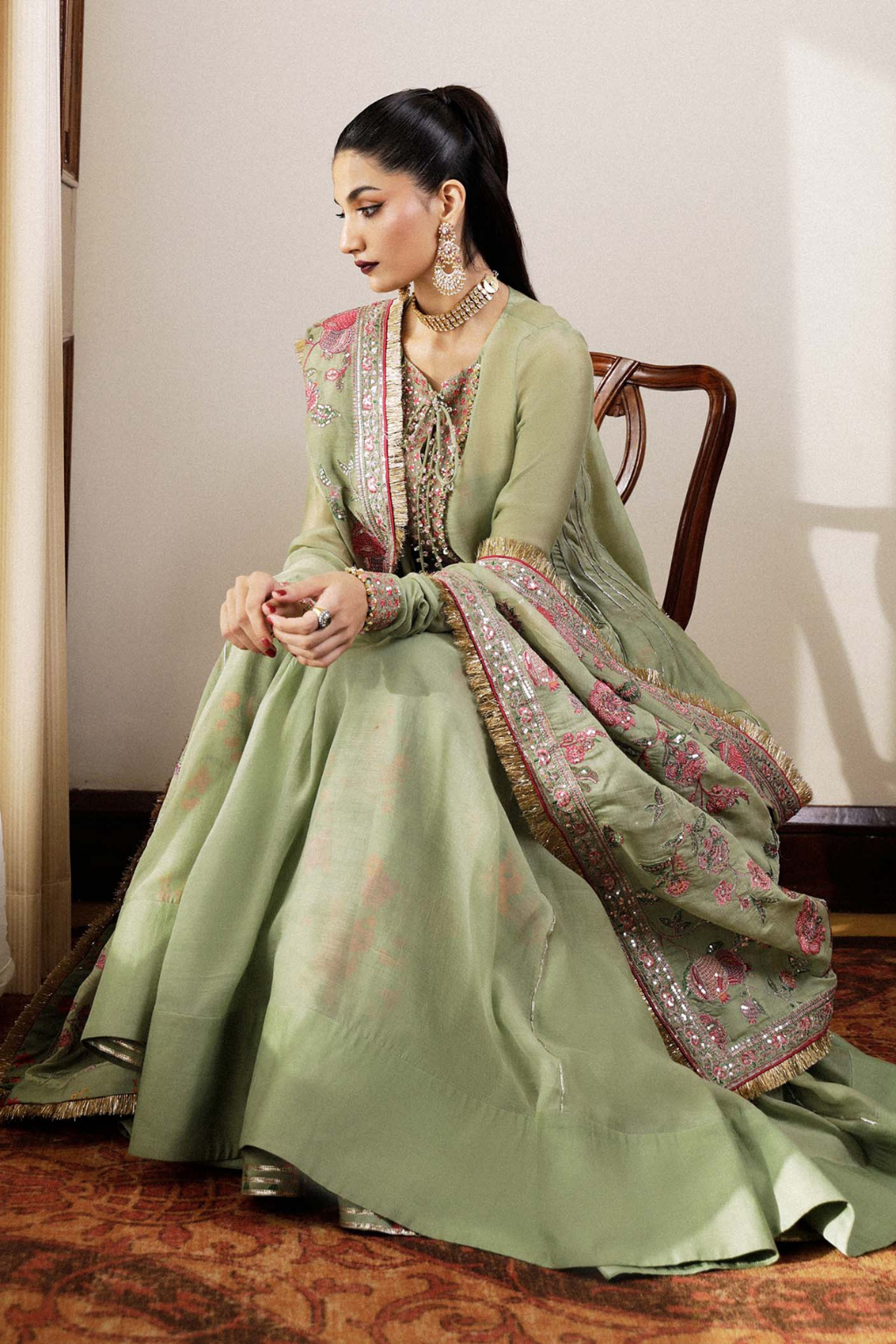 HUSSAIN REHAR LUXURY PRET SS/24- PAHARI - second image