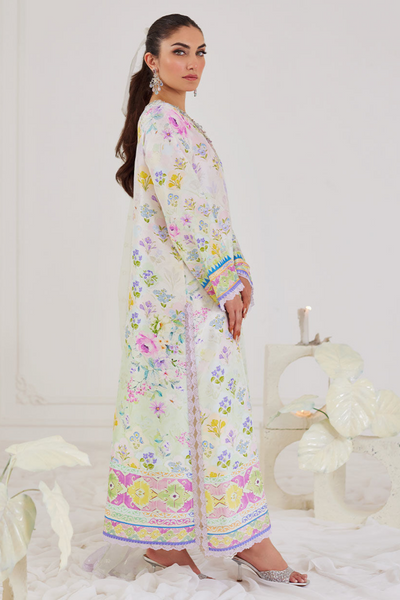 TARA EID LUXE'24- ROSARIO SHIRT AND PRE-DRAPED DUPATTA (3pc)