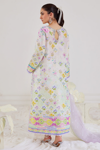 TARA EID LUXE'24- ROSARIO SHIRT AND PRE-DRAPED DUPATTA (3pc)