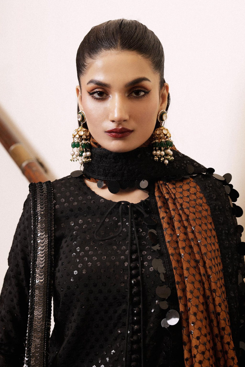 HUSSAIN REHAR LUXURY PRET SS/24- KHAKI - second image