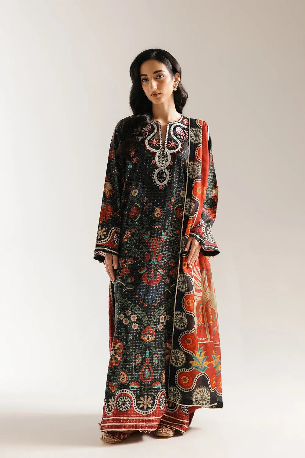 Rozana Collection SS '26 Drop I - Embroidered Suit | E4105/103/902