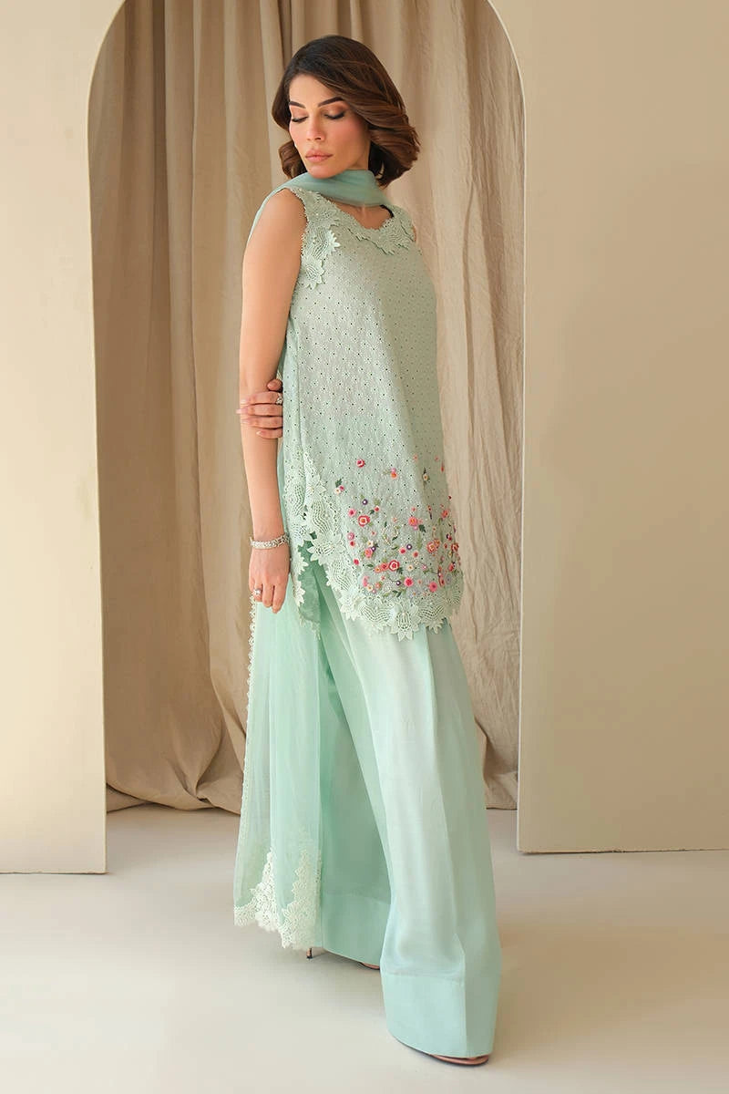 June Bloom '25 - Aqua June With Dupatta And Shalwar