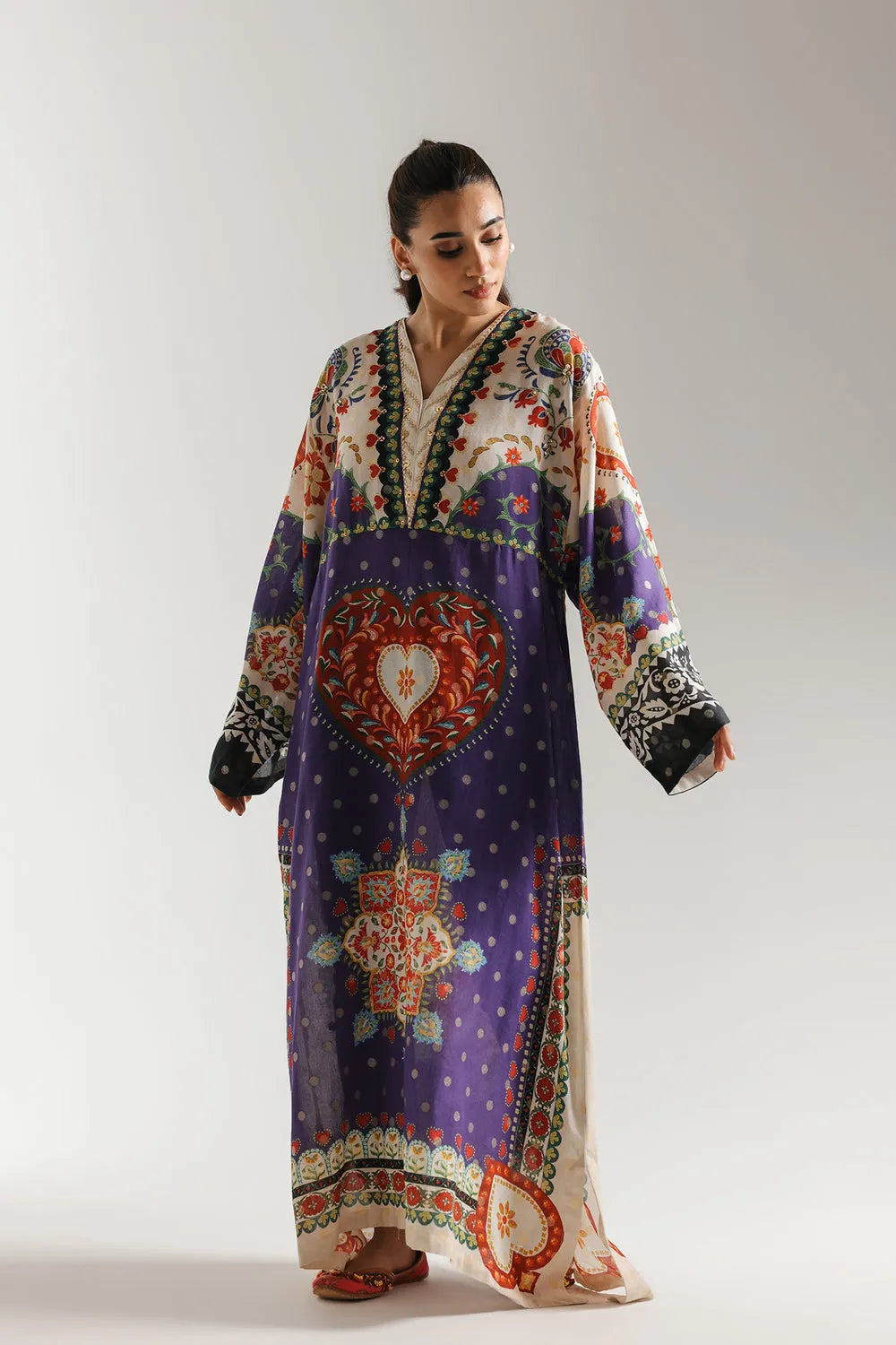 Rozana Collection SS '26 Drop I - Printed Kaftan | E4111/103/005