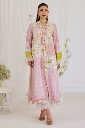 FARAH TALIB AZIZ TARA EID LUXE'24- LUCIA PATCHWORK JACKET AND SLIP (3pc)