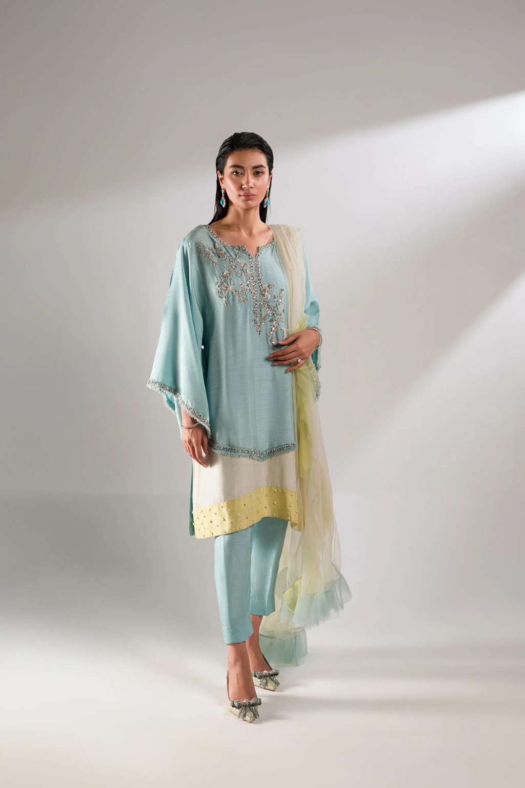 AMMARA KHAN LILY'24- PASTEL COLOR BLOCK (D-02)