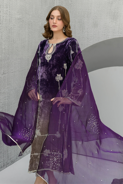 VELVET VELOUR'24- GREY GRAPES (3PC)