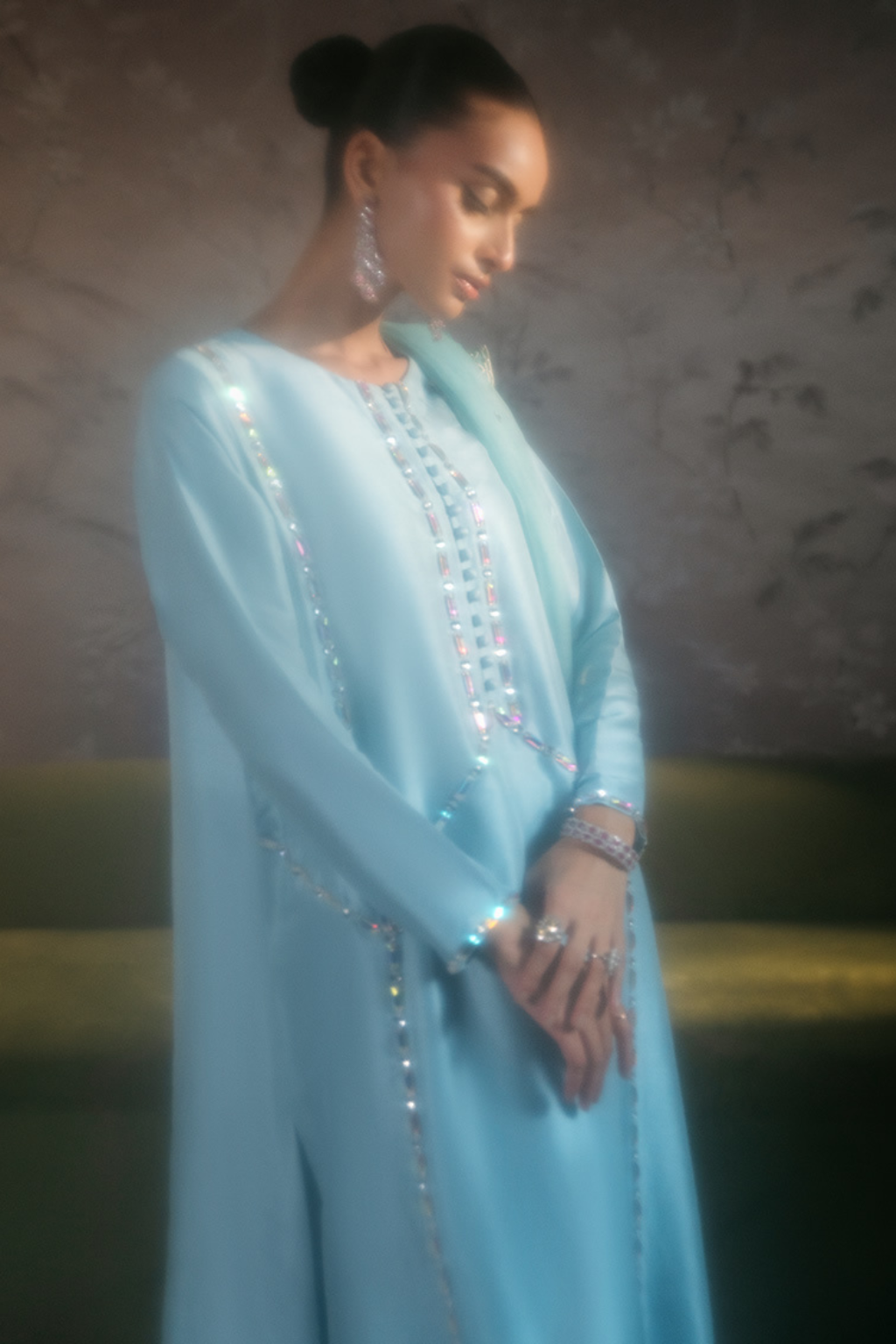 SHAZIA RAUF KHAN FORMAL LATE CHECKOUT- MAVI - second image