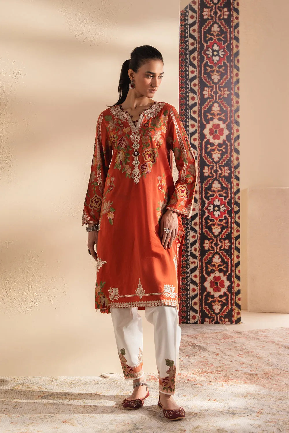 Rozana Collection SS '26 Drop I - Embroidered Suit | E4048/103/213