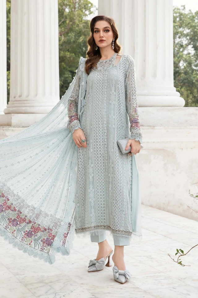 Unstitched Embroidered Chiffon Suit | MPC-24-103