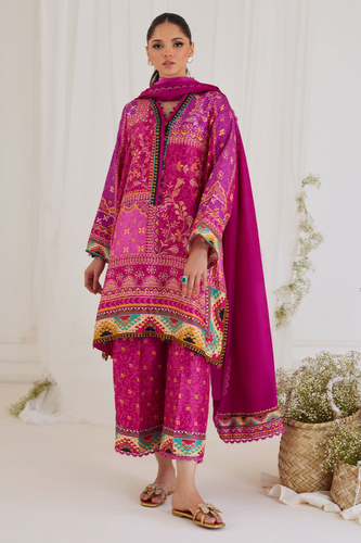 FARAH TALIB AZIZ TARA EID LUXE'24-  
LUZ MAGENTA SHIRT AND DUPATTA (3pc)