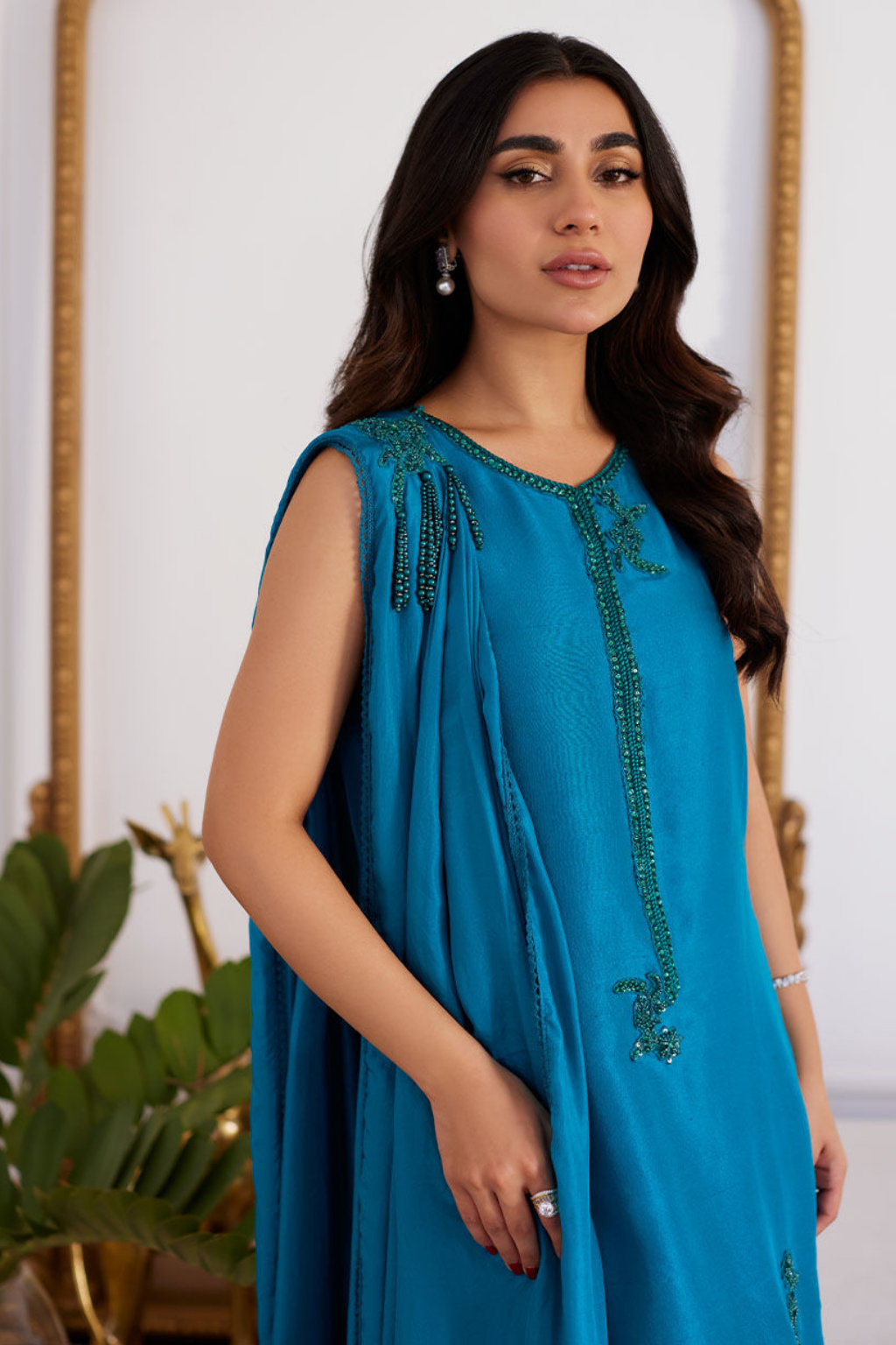 LUXE PRET'24- LILOU RAW SILK SHIRT WITH DUPATTA & PANT (3pc) - second image