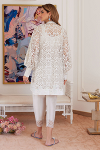 FARAH TALIB AZIZ LUXE PRET'24- OPHELIA IVORY EMBROIDERED SCHIFFLI RAW SILK SHIRT, PANT & DUPATTA (3pc)