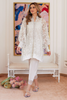 FARAH TALIB AZIZ LUXE PRET'24- OPHELIA IVORY EMBROIDERED SCHIFFLI RAW SILK SHIRT, PANT & DUPATTA (3pc)