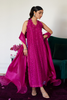 FARAH TALIB AZIZ LUXE PRET'24- CLARIENE HOT PINK SCHIFFLI SHIRT WITH DUPATTA