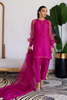 FARAH TALIB AZIZ LUXE PRET'24-ELIO HOT PINK RAW SILK SHIRT WITH DUPATTA, PANTS (3pc)