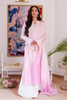 FARAH TALIB AZIZ LUXE PRET'24- ARELLIA BABY PINK TWO TONED RAWSILK SHIRT WITH DUPATTA & PANTS (3pc)