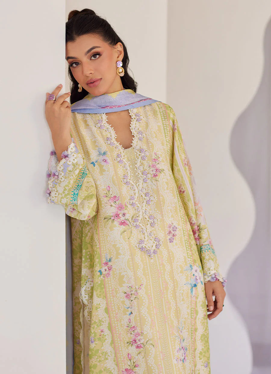 Tara Eid Luxe'25- Elowyn Kiwi Shirt And Dupatta - second image