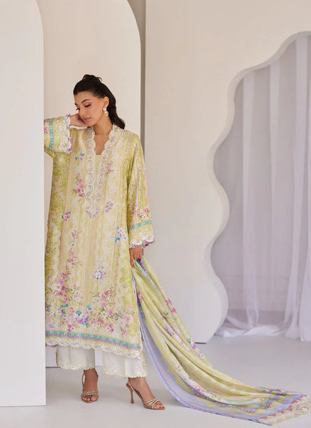Tara Eid Luxe'25- Elowyn Kiwi Shirt And Dupatta