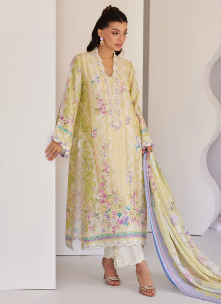 Tara Eid Luxe'25- Elowyn Kiwi Shirt And Dupatta