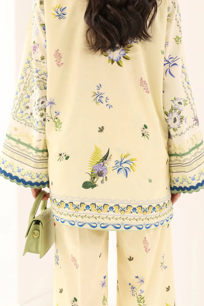 Staycation '25 - BUTTER YELLOW LUXURY PRINTED 2PCS SET (NPA2-25311)